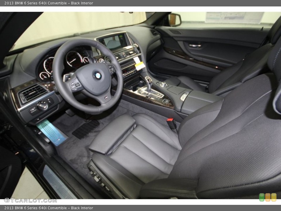 Black Interior Prime Interior for the 2013 BMW 6 Series 640i Convertible #74536433