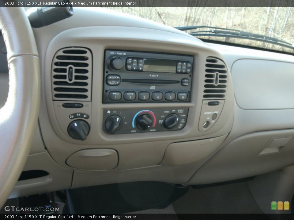 Medium Parchment Beige Interior Controls for the 2003 Ford F150 XLT Regular Cab 4x4 #74536469