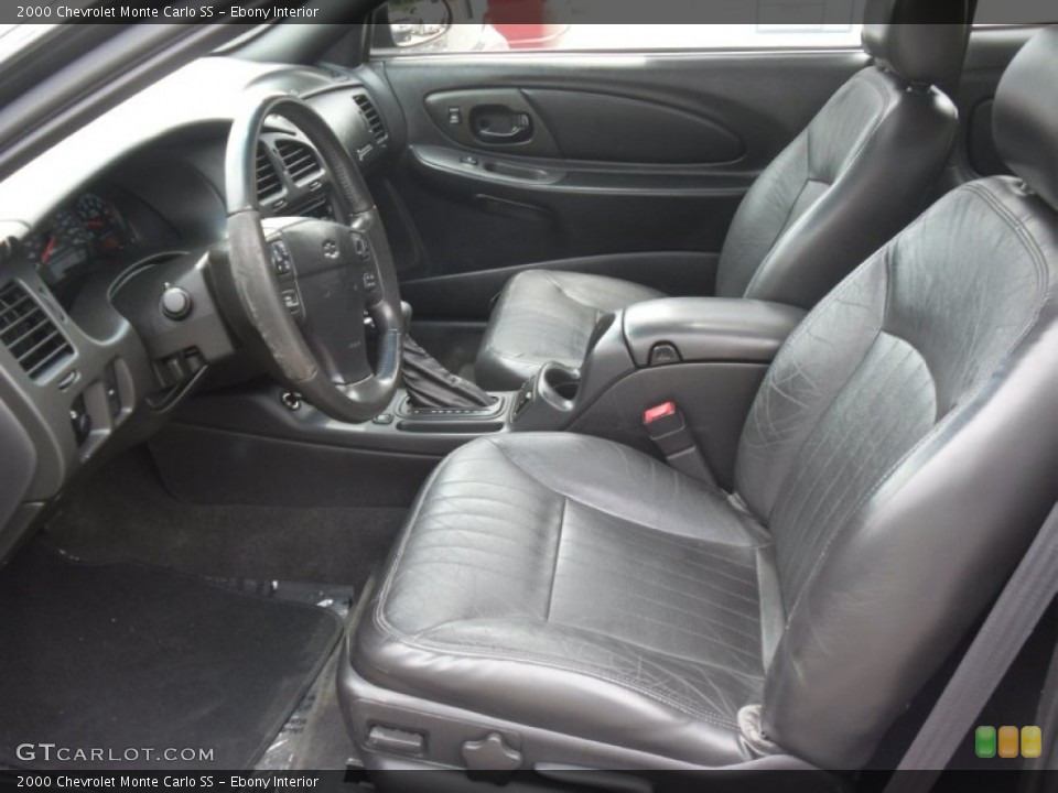 Ebony Interior Front Seat for the 2000 Chevrolet Monte Carlo SS #74537009