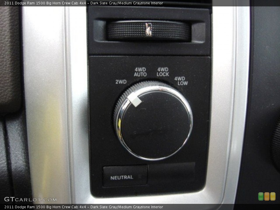 Dark Slate Gray/Medium Graystone Interior Controls for the 2011 Dodge Ram 1500 Big Horn Crew Cab 4x4 #74537630