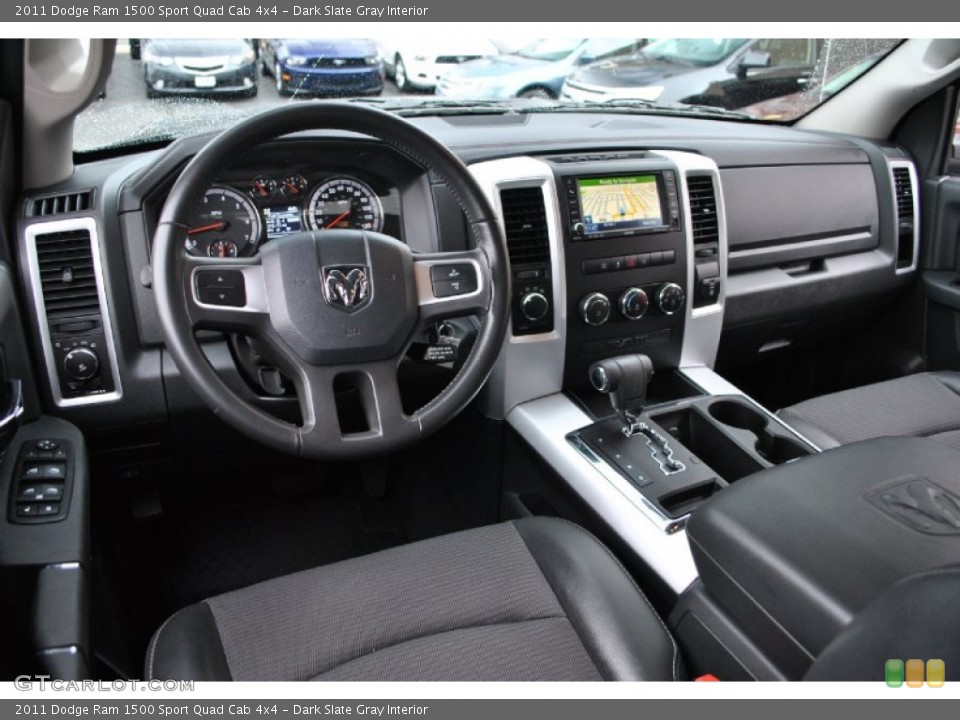 Dark Slate Gray Interior Prime Interior for the 2011 Dodge Ram 1500 Sport Quad Cab 4x4 #74537820