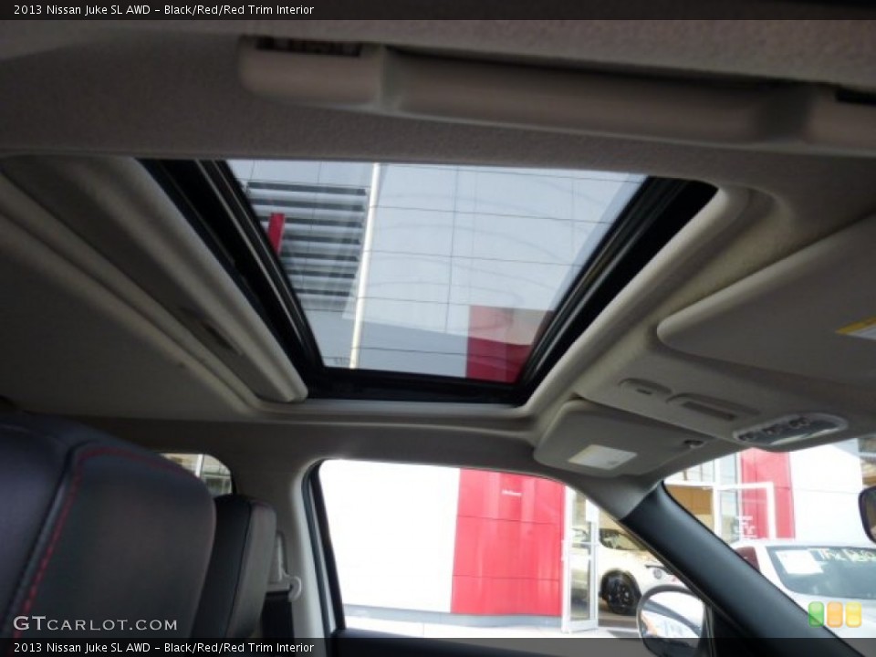 Black/Red/Red Trim Interior Sunroof for the 2013 Nissan Juke SL AWD #74539307