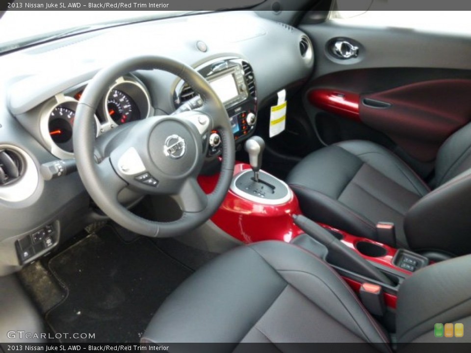 Black/Red/Red Trim Interior Prime Interior for the 2013 Nissan Juke SL AWD #74539370