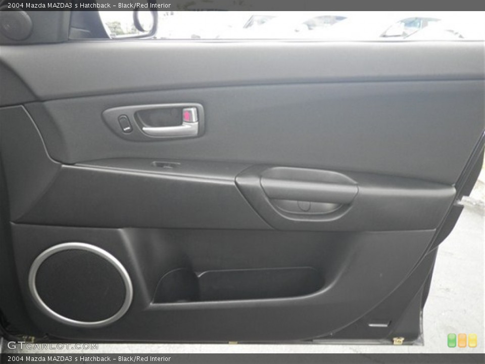 Black/Red Interior Door Panel for the 2004 Mazda MAZDA3 s Hatchback #74539910