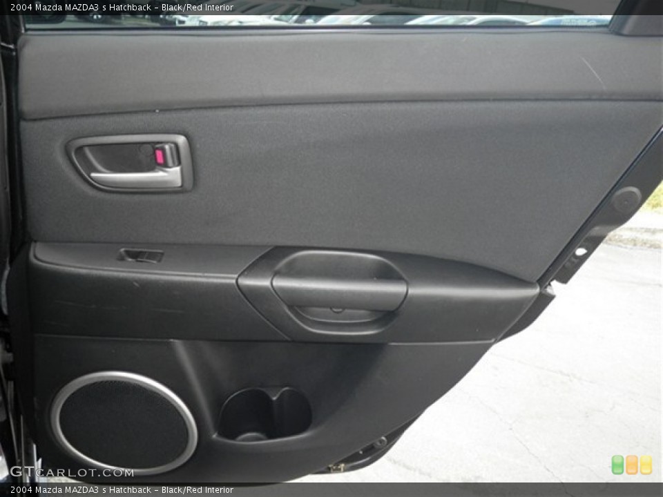 Black/Red Interior Door Panel for the 2004 Mazda MAZDA3 s Hatchback #74539925