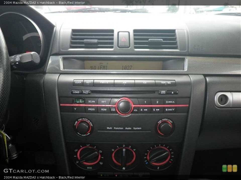 Black/Red Interior Controls for the 2004 Mazda MAZDA3 s Hatchback #74540078