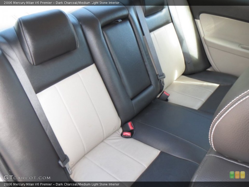 Dark Charcoal/Medium Light Stone Interior Rear Seat for the 2006 Mercury Milan V6 Premier #74540303