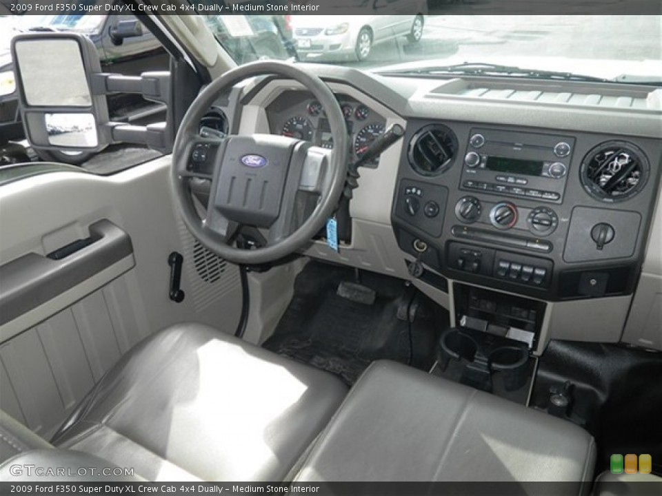 Medium Stone Interior Dashboard for the 2009 Ford F350 Super Duty XL Crew Cab 4x4 Dually #74541809