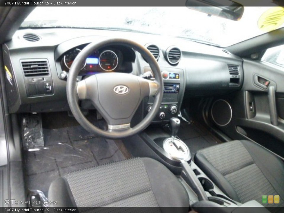 Black 2007 Hyundai Tiburon Interiors
