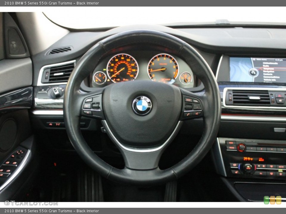 Black Interior Steering Wheel for the 2010 BMW 5 Series 550i Gran Turismo #74545575
