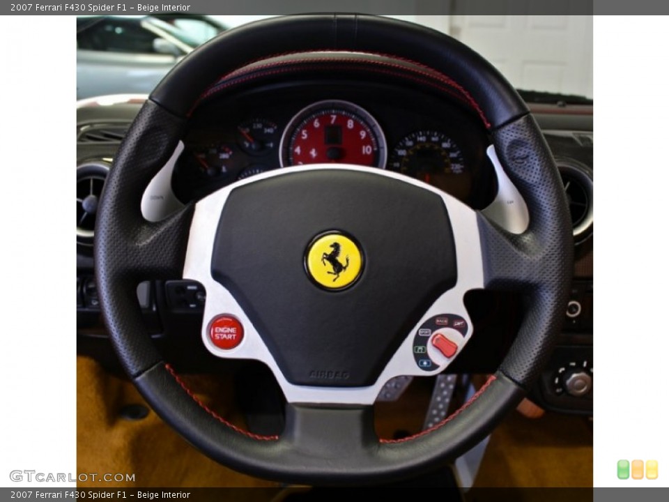 Beige Interior Steering Wheel for the 2007 Ferrari F430 Spider F1 #74550236