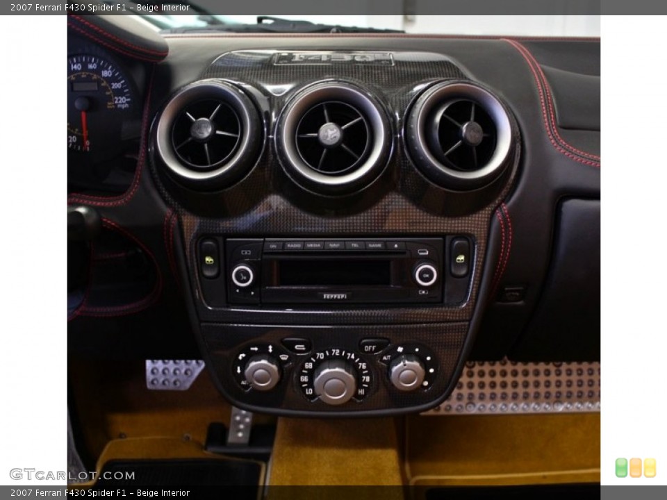 Beige Interior Controls for the 2007 Ferrari F430 Spider F1 #74550308