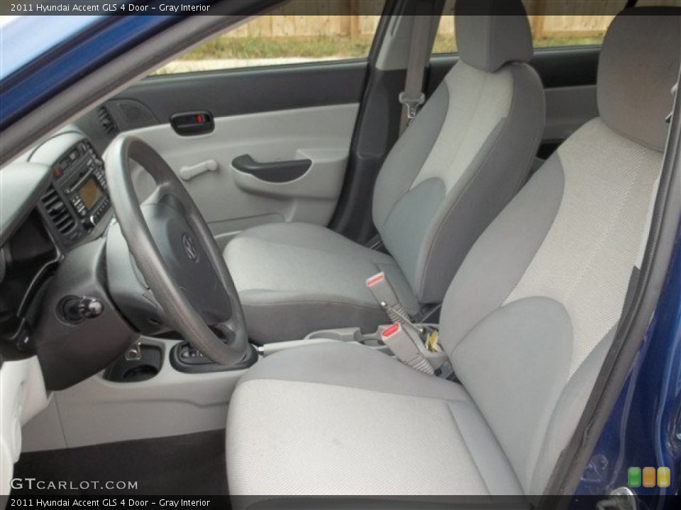 Gray Interior Front Seat for the 2011 Hyundai Accent GLS 4 Door #74551311