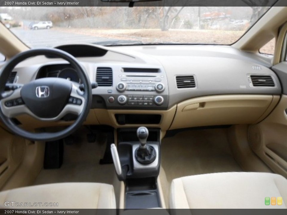 Ivory Interior Dashboard for the 2007 Honda Civic EX Sedan #74552703