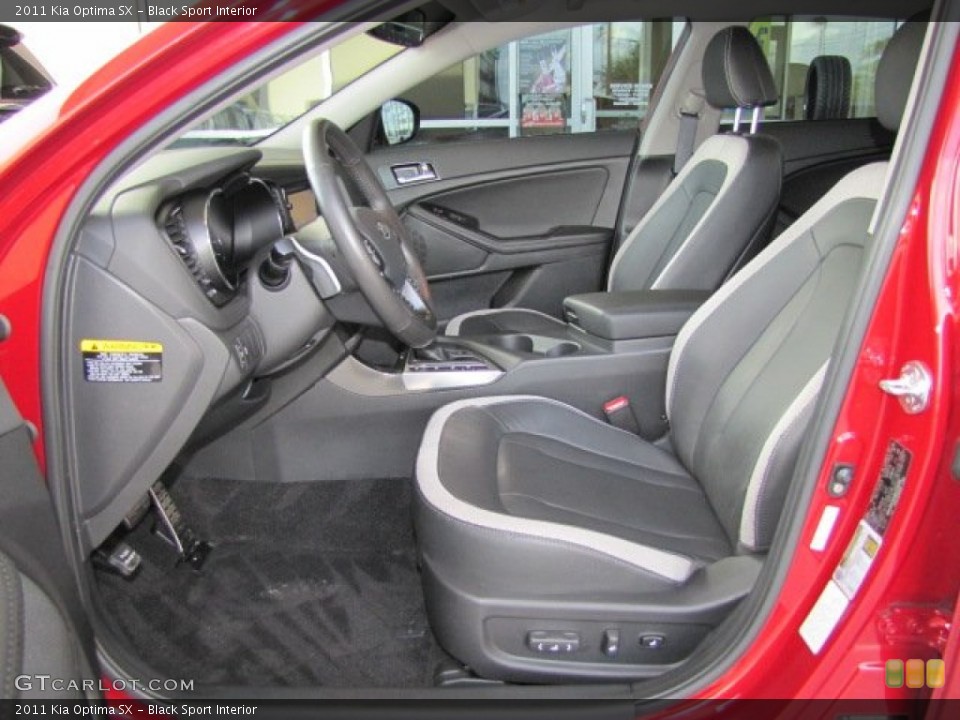 Black Sport Interior Front Seat for the 2011 Kia Optima SX #74554108