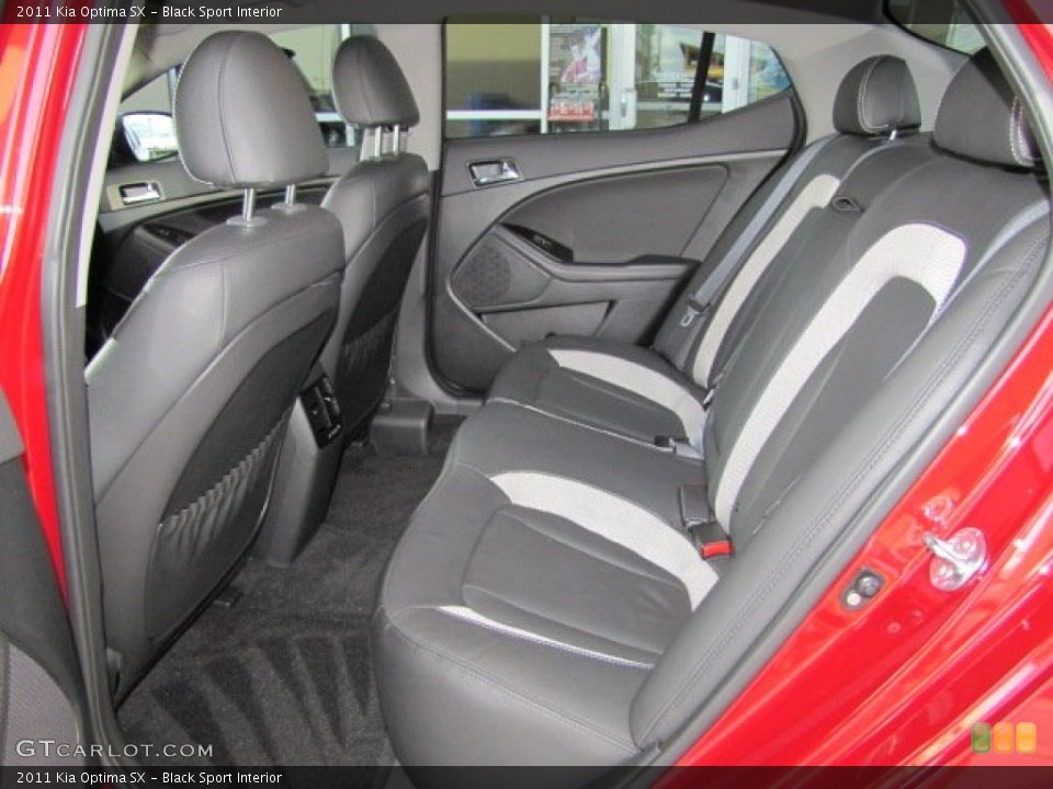 Black Sport Interior Rear Seat for the 2011 Kia Optima SX #74554145