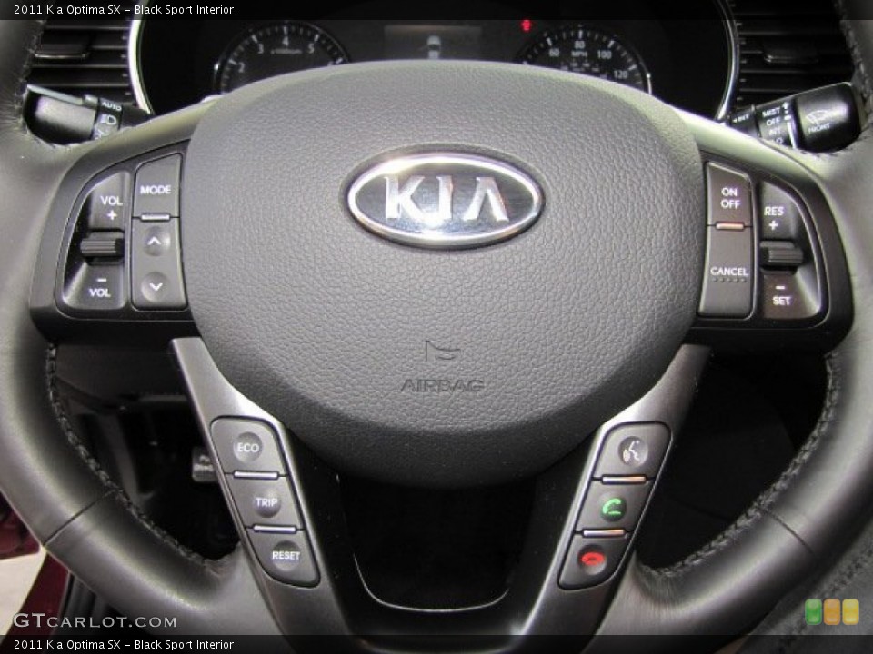 Black Sport Interior Controls for the 2011 Kia Optima SX #74554318