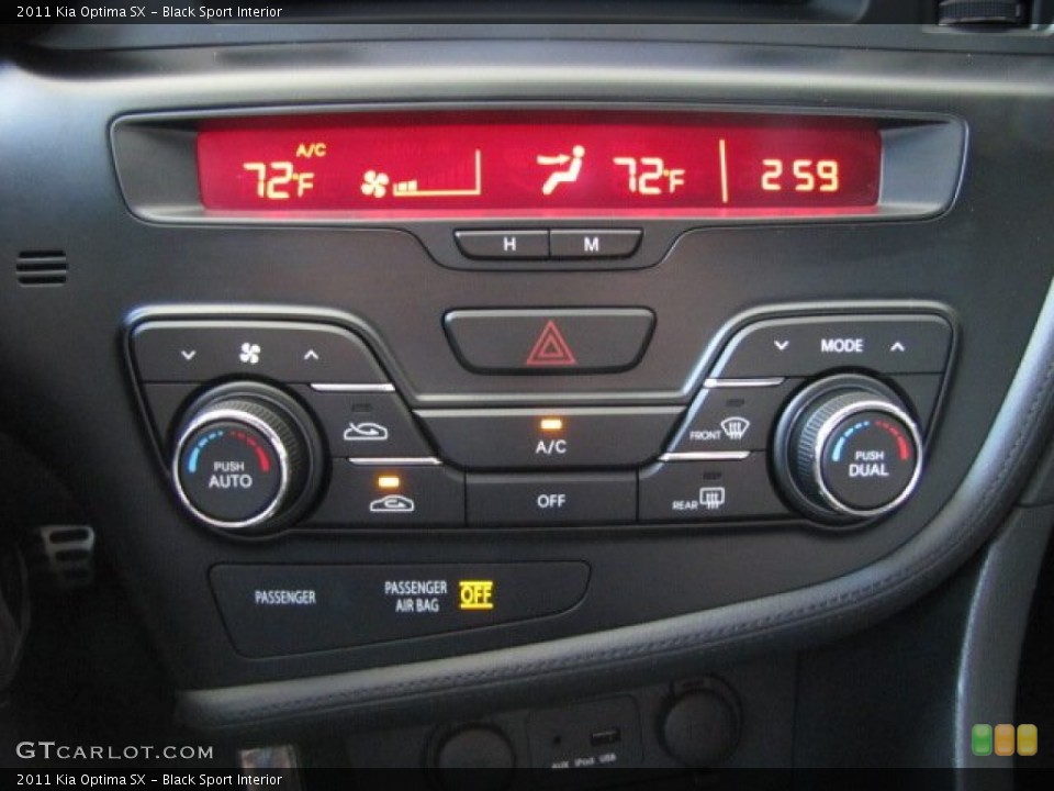 Black Sport Interior Controls for the 2011 Kia Optima SX #74554422