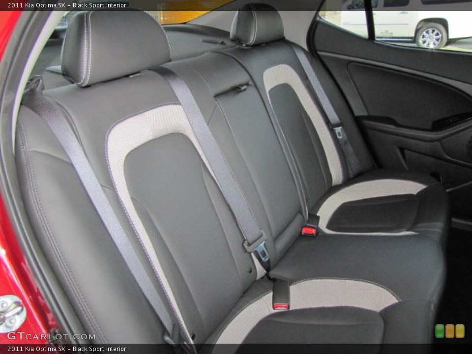 Black Sport Interior Rear Seat for the 2011 Kia Optima SX #74554557