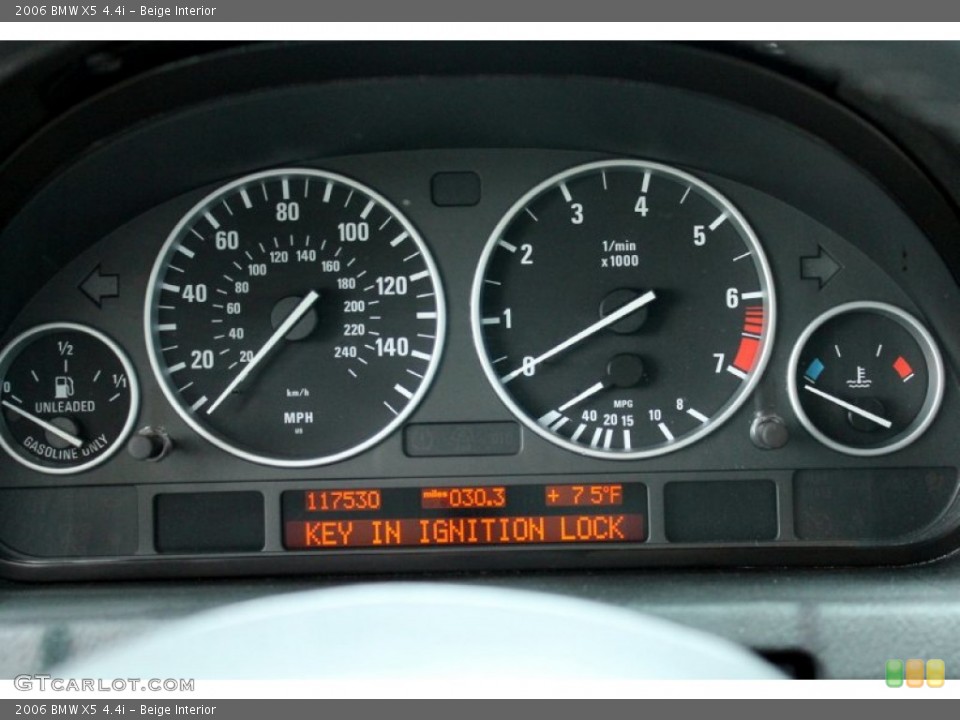 Beige Interior Gauges for the 2006 BMW X5 4.4i #74557173