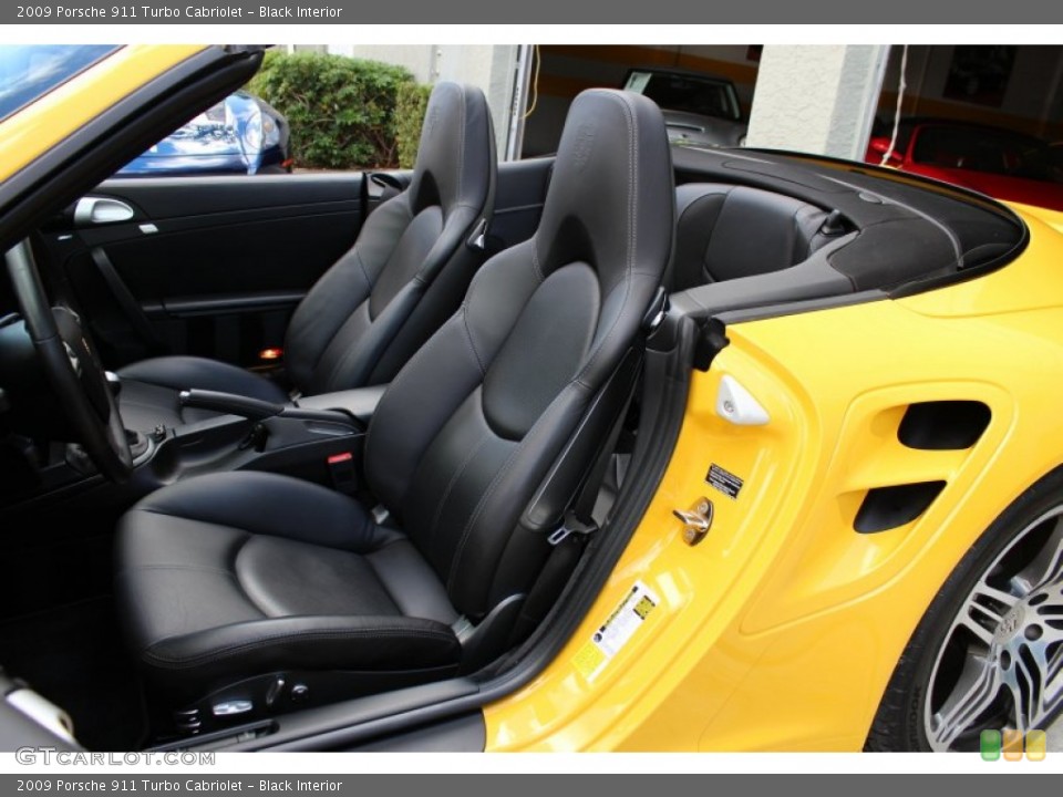 Black Interior Front Seat for the 2009 Porsche 911 Turbo Cabriolet #74559495