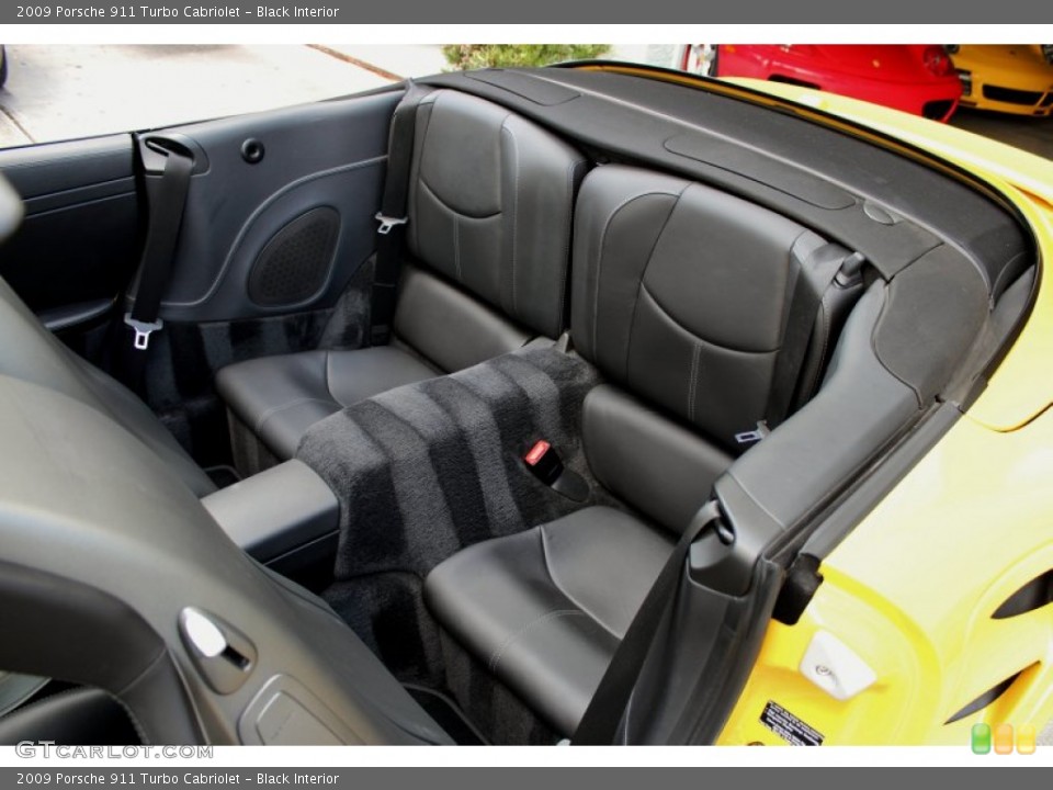 Black Interior Rear Seat for the 2009 Porsche 911 Turbo Cabriolet #74559515