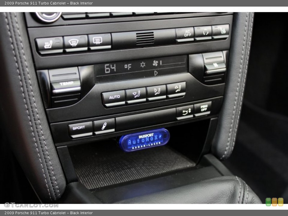 Black Interior Controls for the 2009 Porsche 911 Turbo Cabriolet #74559789