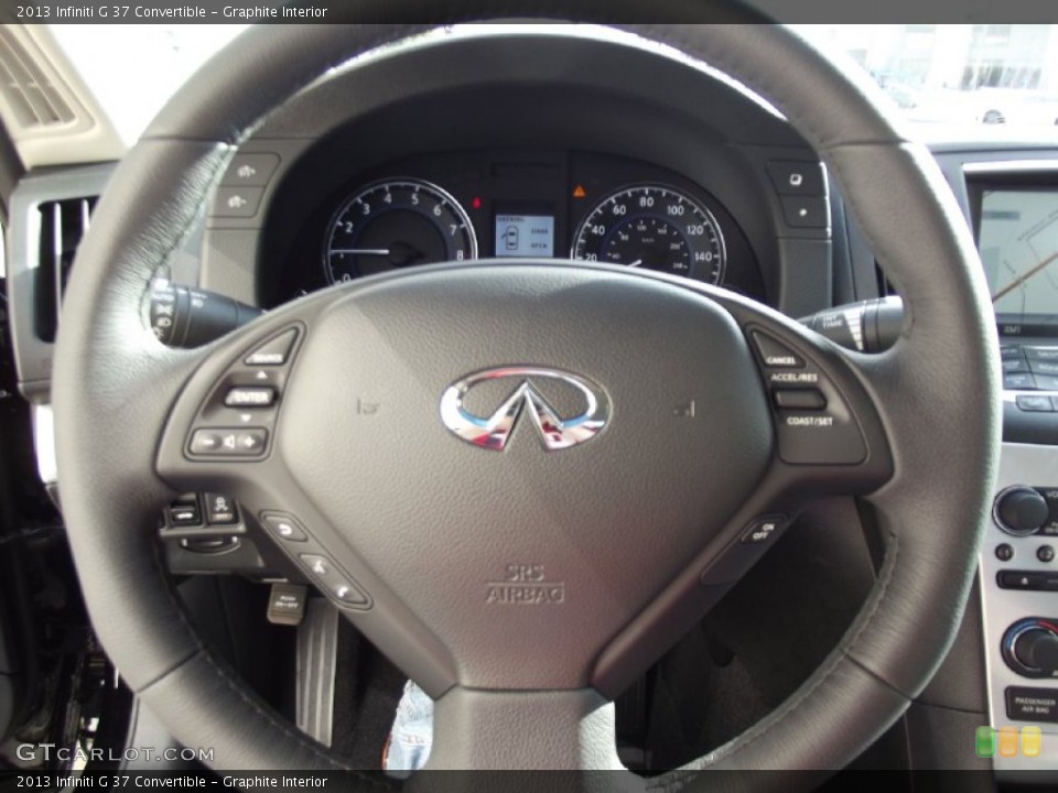 Graphite Interior Steering Wheel for the 2013 Infiniti G 37 Convertible #74564349