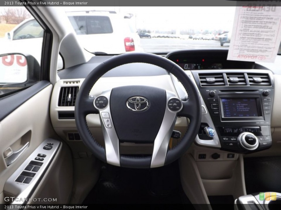 Bisque Interior Dashboard for the 2013 Toyota Prius v Five Hybrid #74566545