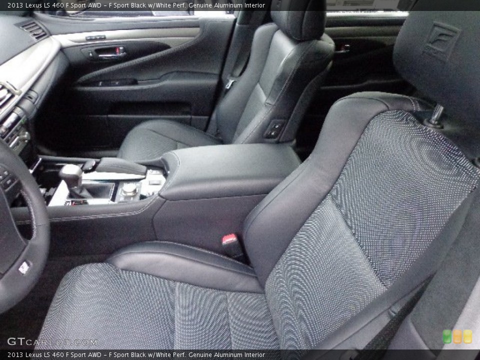 F Sport Black w/White Perf. Genuine Aluminum Interior Front Seat for the 2013 Lexus LS 460 F Sport AWD #74567521