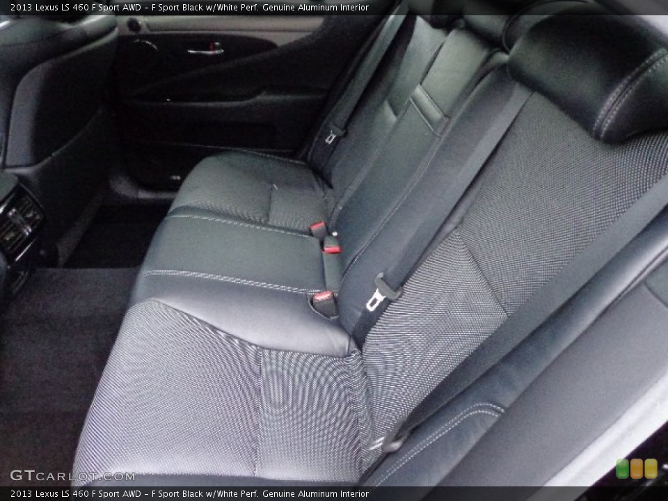 F Sport Black w/White Perf. Genuine Aluminum Interior Rear Seat for the 2013 Lexus LS 460 F Sport AWD #74567531