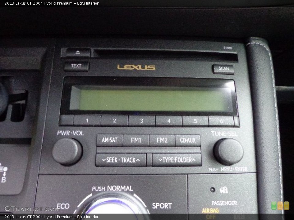 Ecru Interior Audio System for the 2013 Lexus CT 200h Hybrid Premium #74569566