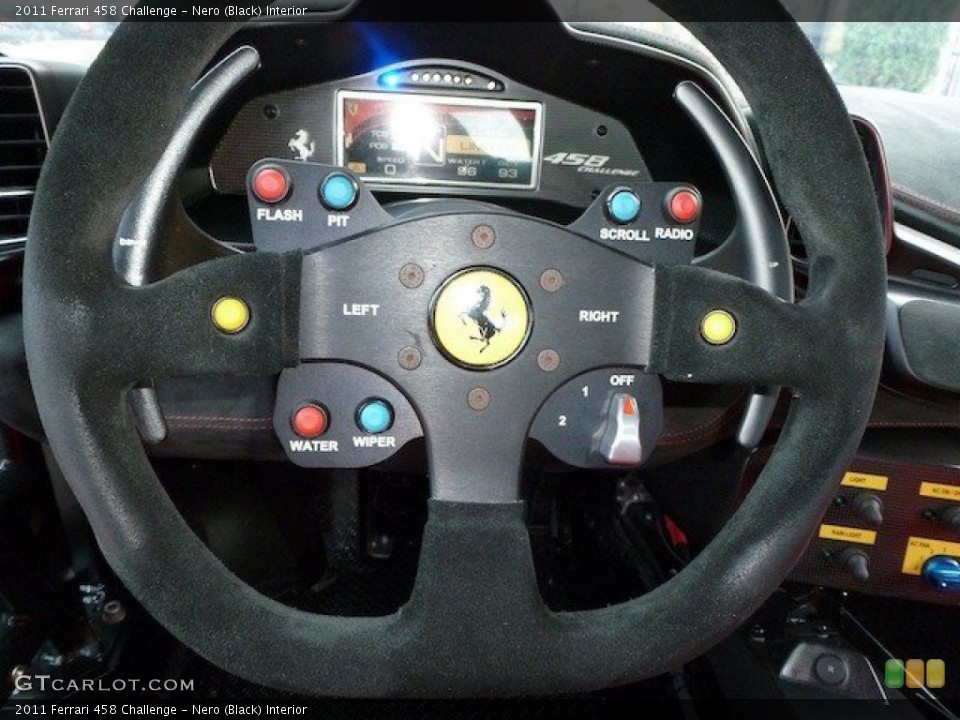 Nero (Black) Interior Steering Wheel for the 2011 Ferrari 458 Challenge #74569886