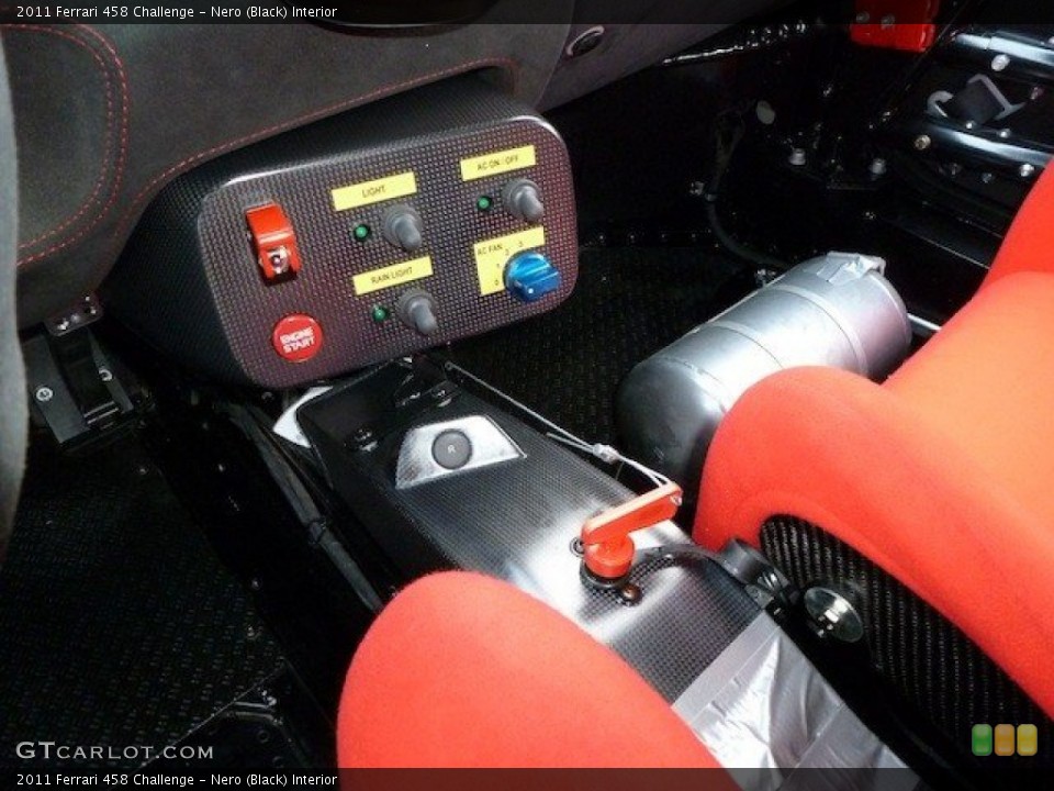 Nero (Black) Interior Controls for the 2011 Ferrari 458 Challenge #74569916