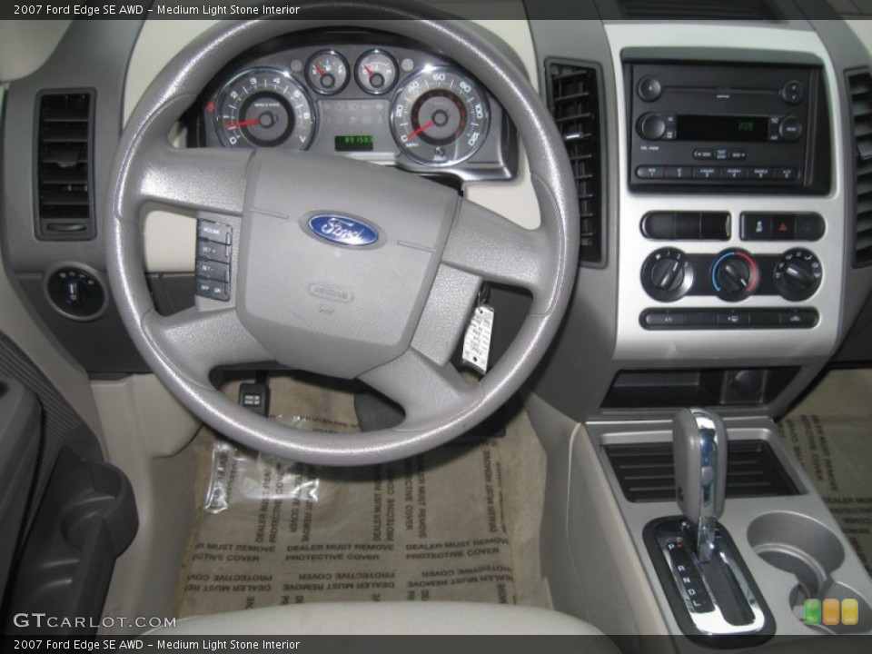 Medium Light Stone Interior Dashboard for the 2007 Ford Edge SE AWD #74573307