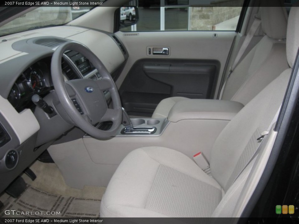 Medium Light Stone Interior Front Seat for the 2007 Ford Edge SE AWD #74573393