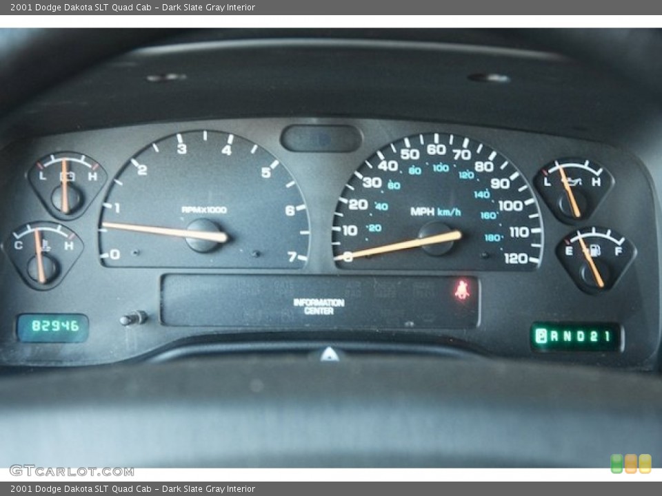 Dark Slate Gray Interior Gauges for the 2001 Dodge Dakota SLT Quad Cab #74574271