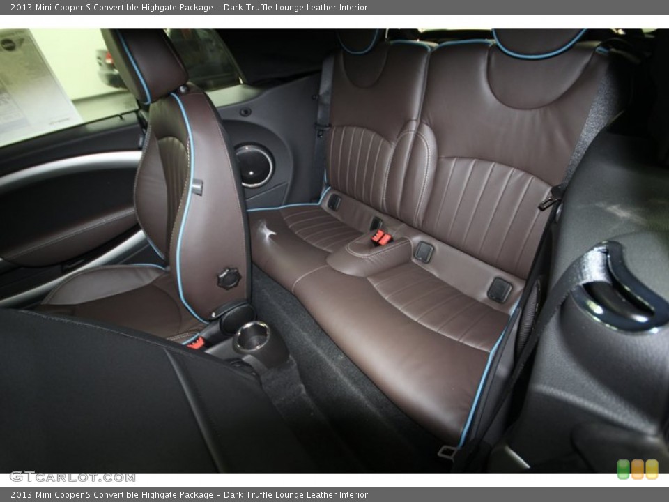 Dark Truffle Lounge Leather Interior Rear Seat for the 2013 Mini Cooper S Convertible Highgate Package #74575112
