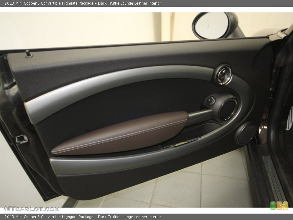 Dark Truffle Lounge Leather Interior Door Panel for the 2013 Mini Cooper S Convertible Highgate Package #74575135