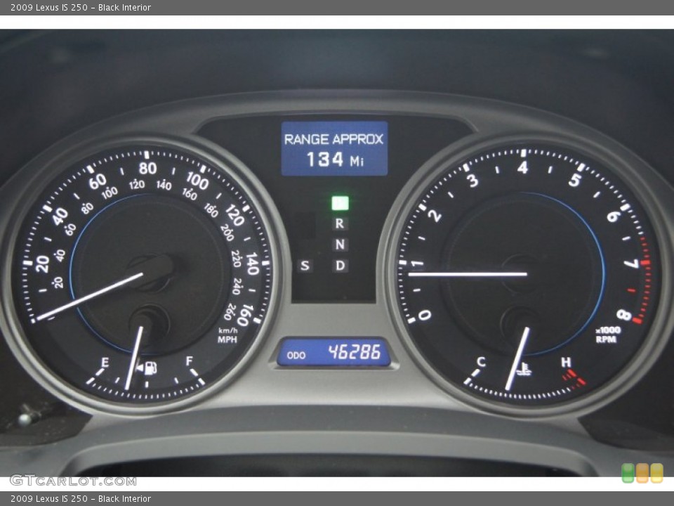 Black Interior Gauges for the 2009 Lexus IS 250 #74575157