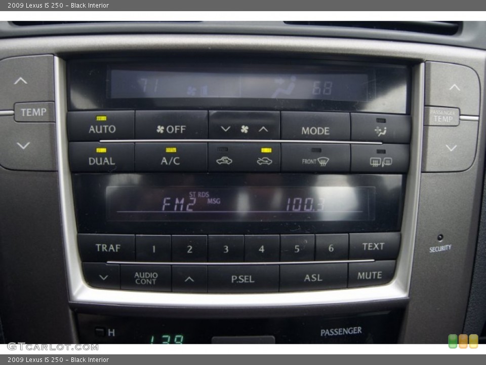 Black Interior Controls for the 2009 Lexus IS 250 #74575223