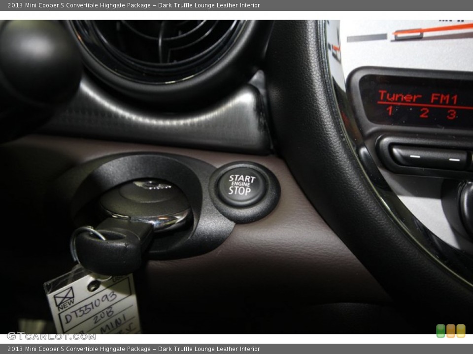 Dark Truffle Lounge Leather Interior Controls for the 2013 Mini Cooper S Convertible Highgate Package #74575292