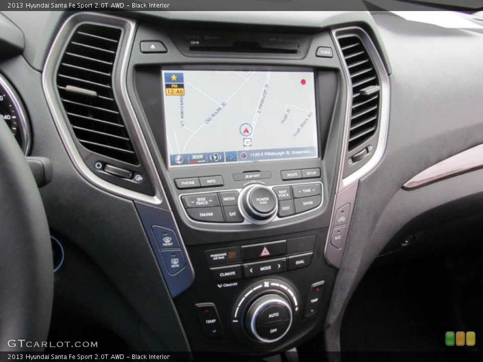 Black Interior Navigation for the 2013 Hyundai Santa Fe Sport 2.0T AWD #74575524