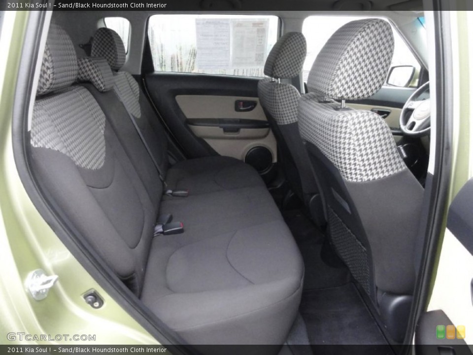 Sand/Black Houndstooth Cloth Interior Rear Seat for the 2011 Kia Soul ! #74575676