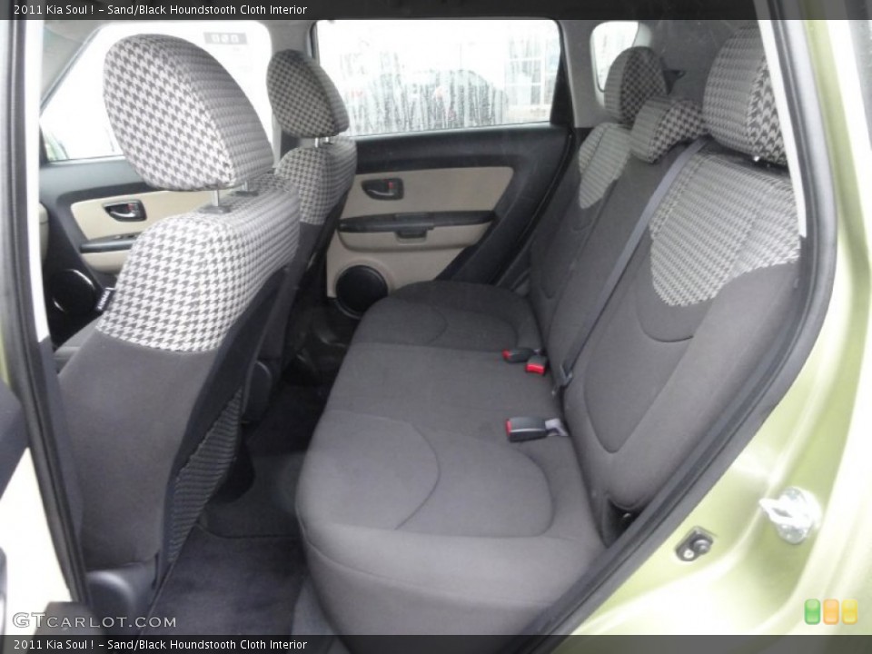 Sand/Black Houndstooth Cloth Interior Rear Seat for the 2011 Kia Soul ! #74575724