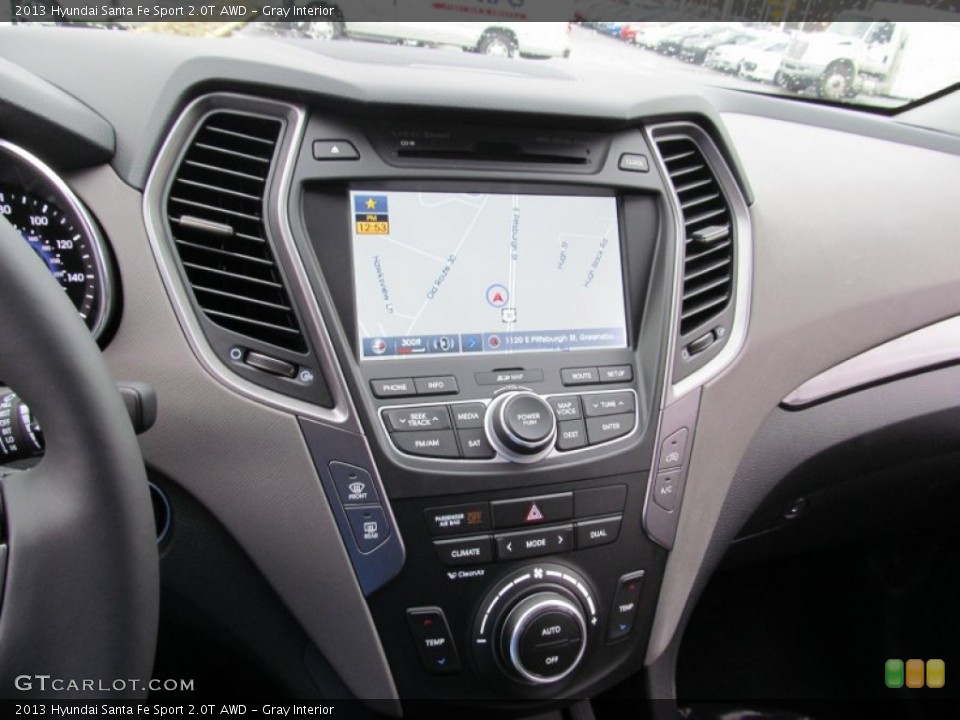 Gray Interior Controls for the 2013 Hyundai Santa Fe Sport 2.0T AWD #74575805