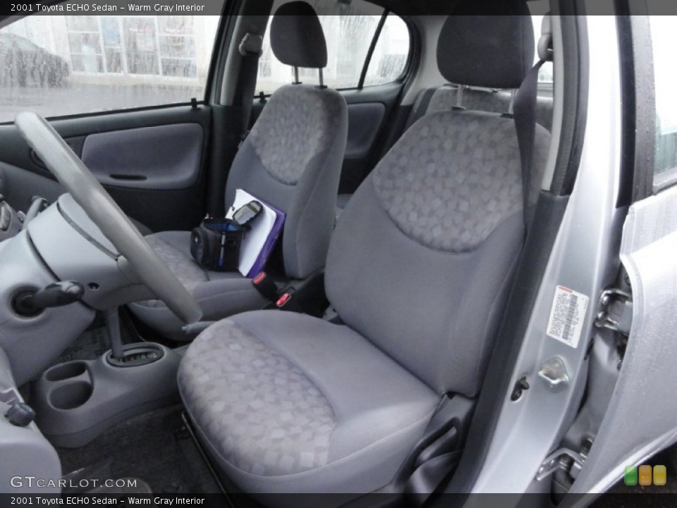 Warm Gray Interior Front Seat for the 2001 Toyota ECHO Sedan #74576860