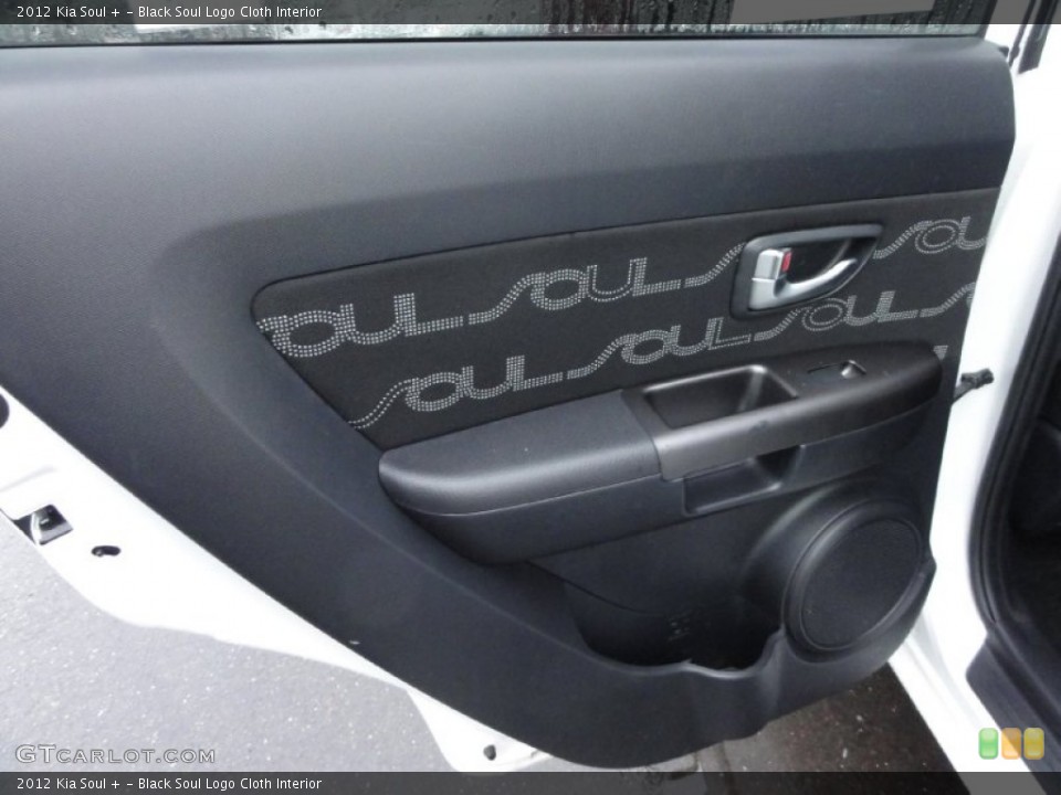 Black Soul Logo Cloth Interior Door Panel for the 2012 Kia Soul + #74577605
