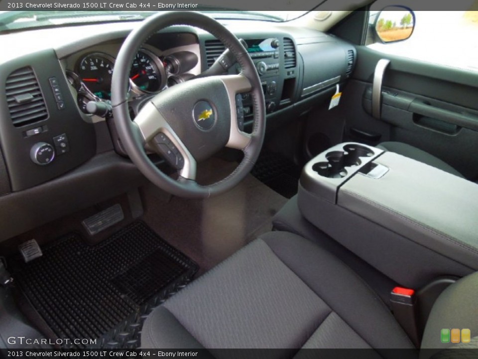 Ebony Interior Prime Interior for the 2013 Chevrolet Silverado 1500 LT Crew Cab 4x4 #74578542