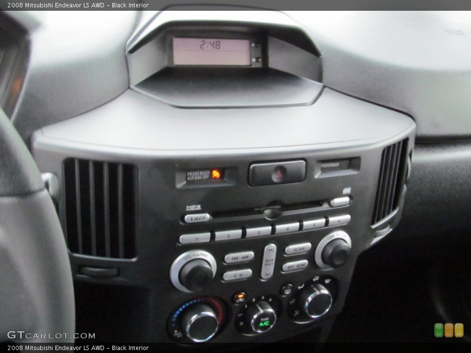 Black Interior Controls for the 2008 Mitsubishi Endeavor LS AWD #74578606